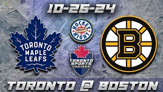 102624 Toronto Maple Leafs vs Boston Bruins Game Audio  NHL LIVE Gamecast amp Chat [upl. by Ynej]