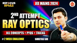 Complete Ray Optics  JEE Mains 2nd Attempt  All Concept And PYQs  Shreyas Sir [upl. by Lynnett]