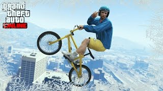 GTA V  BMX  SOUS LA NEIGE  AVEC MRQUOTY [upl. by Llenaej]