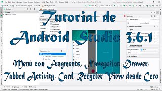 Android Studio 361 Fragments Navigation Drawer Tabbed Activity con CardView y Recyclerview [upl. by Sheree]