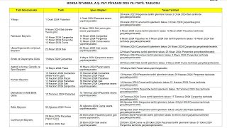 Borsa Tatil Günleri 2024 BİST 2024 Resmi Tatil Günleri borsa hisse bist bist100 bist50 [upl. by Aremat]