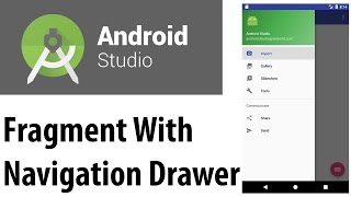 Android Studio  Switch Fragment in Navigation Drawer 2017 [upl. by Ahsenid840]