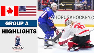 Canada vs USA Full Highlights  Group A  2024 Womens World Hockey Championship 482024 [upl. by Nonnaehr486]