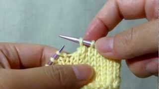 How to knit S2togK1Psso Slip 2 Together K1 Pass slipped stitches over  Center Double Decrease [upl. by Oznol269]