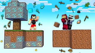 Minecraft SKYBLOCK pero CAEN COSAS del CIELO 😂 SKYBLOCK NOOB VS PRO [upl. by Eimmij194]