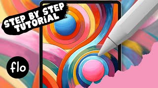 PROCREATE Easy Art for Beginners  Creating Abstract Art on your iPad [upl. by Eluk]