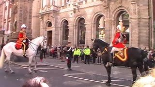 Household Cavalry City of London Freedom Parade  April 2016 [upl. by Idnic]