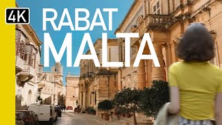 Discover Enchanting Rabat Malta  Mesmerizing 4k Walking Tour [upl. by Isus]