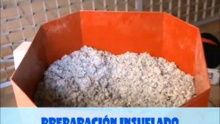 Como insuflar bolitas Neopor en fachadas y celulosa ISOFLOC en tabiques [upl. by Adlez]