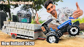 How to make New Holland 5620 tractor using pvc pipe Creative idea from pvc pipe Aakash946 [upl. by Mady88]