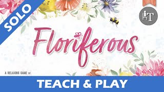 Tutorial amp Solo Playthrough of Floriferous  Solo Board Game [upl. by Iralav]