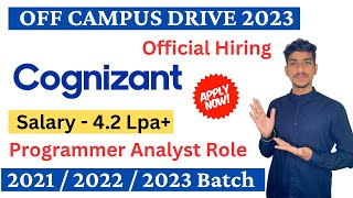 Cognizant Recruitment 2023  Cognizant Off Campus Drive 2023  Cognizant Freshers Hiring 2023 Batch [upl. by Idola]