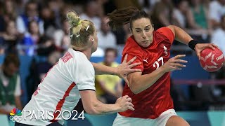 Norway womens handball coasts hands Denmark its LARGEST Olympic loss  Paris Olympics  NBC Sports [upl. by Beebe]