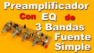 Preamplificador estereo con tonos y fuente simple [upl. by Neomah]