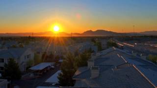 Sunrise Time Lapse HD Video 1080p Footage Views of Rising Sun over a City with Houses and Traffic [upl. by Haziza748]