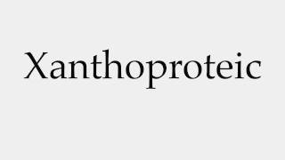 How to Pronounce Xanthoproteic [upl. by Hahsia]