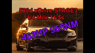 BMW 530d xDrive STAGE 3 462Hp955Nm Dragy 14mile 115s 100200 95s [upl. by Ajiat]