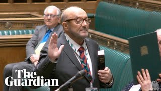 George Galloway is sworn in as MP for Rochdale in House of Commons [upl. by Aicener866]