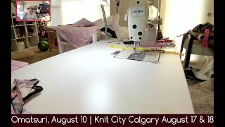 July 21 2024 Pt 2 Sewing for Knit City Calgary Card Holders from Japanese Fabrics [upl. by Yknarf239]