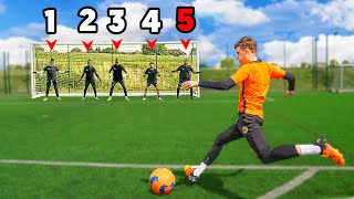 1 PRO FOOTBALLER vs 5 GOALKEEPERS  Who Wins [upl. by Nwatna136]