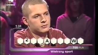 Lukasz wygrywa teleturniej daje slowo ha ha [upl. by Rheta]