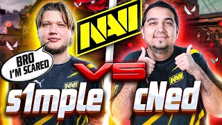 cNed VS s1mple  NAVI Valorant AIM Battle [upl. by Erine14]