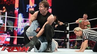 John Cena Roman Reigns amp Dean Ambrose vs The Wyatt Family Raw June 9 2014 [upl. by Crudden]