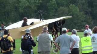 Bleriot XI  Hahnweide 2013  engine start amp takeoff amp display amp landing [upl. by Waligore]