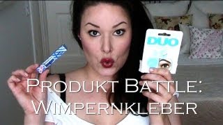 Produkt Battle Wimpernkleber ESSENCE und DUO  erster Eindruck und Vergleich [upl. by Nelan]