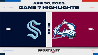 NHL Game 7 Highlights  Kraken vs Avalanche  April 30 2023 [upl. by Elyrrad]