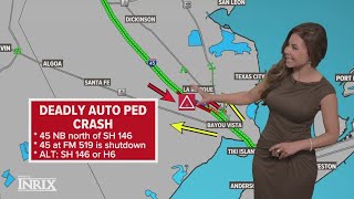 Gulf Freeway shut down at FM 519 in Galveston County [upl. by Templer283]