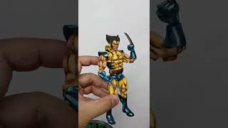 Wolverine Marvel Legends action figure custom repaint 🧿🙏🎨🙏🖌️ [upl. by Ellehsram869]