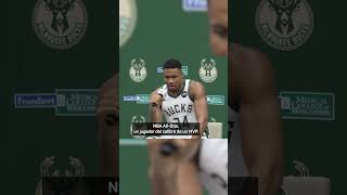 ANTETOKOUNMPO sobre el fichaje de LILLARD por los BUCKS [upl. by Alcine82]