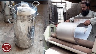 Amazing Skill Of Making Stainless Steel Tea Samovar  Samovar Tea  Tea Container [upl. by Reld]