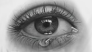 Eye Drawing How To Draw a Realistic Eye  Crying Eye Drawing Tutorial [upl. by Sew]