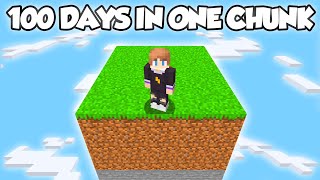 I Survived 100 Days in ONE CHUNK in Minecraft Hardcore… [upl. by Ellicec]