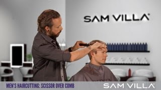 Mens Haircutting Scissor Over Comb Technique [upl. by Carlo]