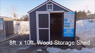 🔨🔨Lowes Heartland 8ft x 10ft Belmont Gable Engineered Wood Storage Shed [upl. by Yrelle911]