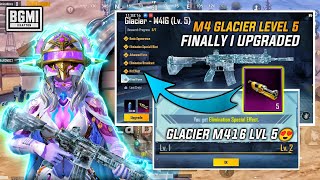 FINALLY I UPGRADE MY M416 GLACIER ❄️🤩  M416 GLACIER UPGRADE TO LEVEL 5  GLACIER M416 UPGRADE BGMI [upl. by Hill]