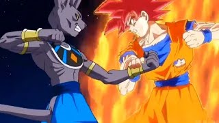 GokuPerfected Super Saiyan Blue VS Beerus Animation Power Levels Full HD [upl. by Agrippina]