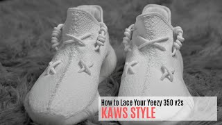 How To Lace Your YEEZY KAWS Style [upl. by Andromeda517]