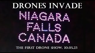 First Drone Show over Niagara Falls Canada 100523 [upl. by French]