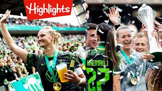 Highlights DFB Pokal Frauen Finale 2024 Wolfsburg Bayern Munich Women Wolfsburgerinnen Mannschaft [upl. by Eicam348]