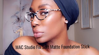 GRWM featuring Mac Studio Fix Soft Matte Foundation Stick Review [upl. by Atirehs320]