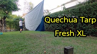 Camping Quechua Fresh XL Tarp  Review by a user [upl. by Blayne]