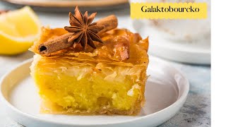 Galaktoboureko Greek Custard Pie  Galaktoboureko [upl. by Siskind]