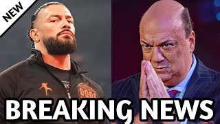 Todays Very Sad😭News  Paul Heyman Drops Big Heart Breaking😭News For Roman Reigns [upl. by Dahraf215]