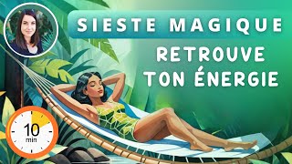 Sieste Hypnose Express régénérante  10 min pour récupérer de lénergie [upl. by Assilana33]