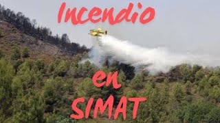 COMUNICACIONES AEREAS para sofocar Incendio de SIMAT Valldigna VALENCIA [upl. by Nrubliw373]