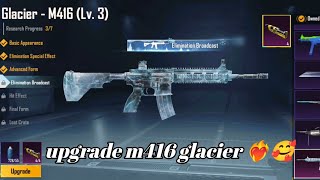 Finally❤️‍🔥 upgrade m416 glacier  M416 glacier Upgrade to lvl 4  M416 glacier full upgrade bgmi [upl. by Atinnor]